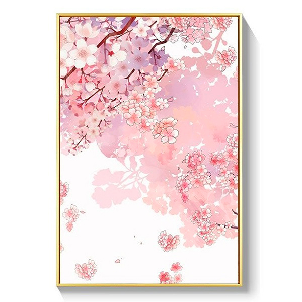 Tableau japonais avec fleur de cerisier rose sakura - Modèle 3