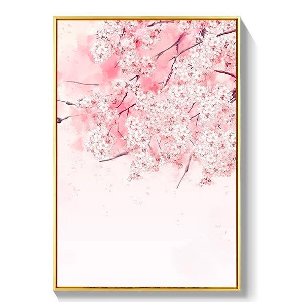Tableau japonais avec fleur de cerisier rose sakura - Modèle 4